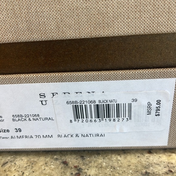 NIB SERENA UZIYEL Almeria raffia and leather 3” sandal. 39 - Picture 8 of 8